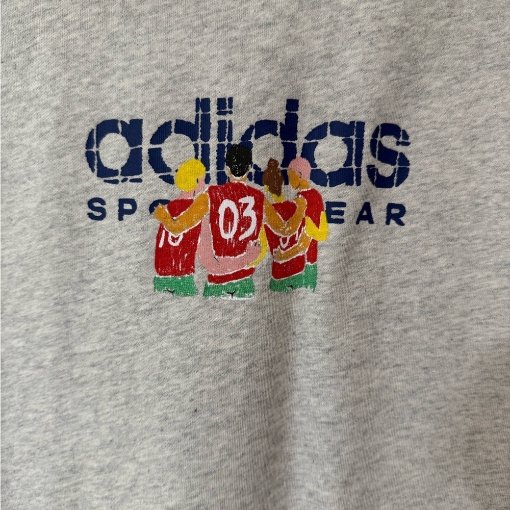 Adidas Logo Graphic T Shirt Mens Small Gray Sportwear Tee NWT - Picture 4 of 8